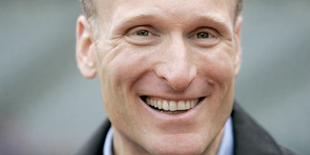 CLEVELAND - MARCH 31: Mark Shapiro, General Manager of the Cleveland Indians, speaks to the media before the game against the Chicago White Sox at Progressive Field in Cleveland, Ohio on March 31, 2008. The Indians defeated the White Sox 10-8. (Photo by John Reid III/MLB Photos via Getty Images)