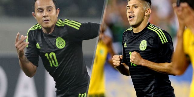 Mexico's Luis Montes during a friendly match against Brazil, in preparation for Copa America Chile 2015, at Allianz Parque stadium in Sao Paulo, Brazil, on June 07, 2015. AFP PHOTO / Miguel SCHINCARIOL (Photo credit should read Miguel Schincariol/AFP/Getty Images) PHILADELPHIA, PA - JULY 26: Oribe Peralta #19 of Mexico celebrates after scoring against Jamaica in the second half during the CONCACAF Gold Cup Final at Lincoln Financial Field on July 26, 2015 in Philadelphia, Pennsylvania. Mexico won, 3-1. (Photo by Patrick Smith/Getty Images)