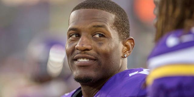 Aug 15, 2015; Minneapolis, MN, USA; Minnesota Vikings wide receiver Mike Wallace (11) stands along the sidelines in the preseason NFL football game with the Tampa Bay Buccaneers at TCF Bank Stadium. The Vikings win 26-16. Mandatory Credit: Bruce Kluckhohn-USA TODAY Sports