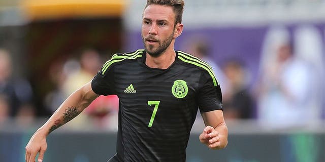 ORLANDO, FL - JUNE 27: Miguel Layun #7 of Mexico dribbles the ball during an international friendly soccer match between Mexico and Costa Rica at the Orlando Citrus Bowl on June 27, 2015 in Orlando, Florida. The game ended in a 2-2 draw. (Photo by Alex Menendez/Getty Images)