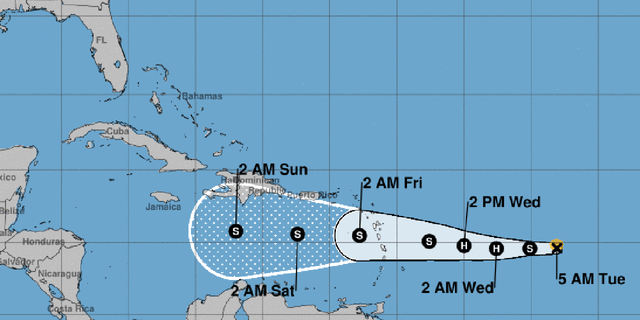Tropical Storm Isaac is expected to be at hurricane strength when it reaches the Lesser Antilles on Thursday.