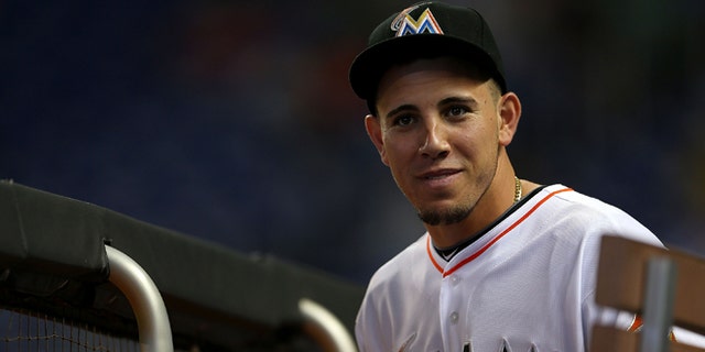 José Fernández #16 of the Miami Marlins looks on during a game against the Atlanta Braves at Marlins Park on September 12, 2013 in Miami, Florida. (Photo by Mike Ehrmann/Getty Images)