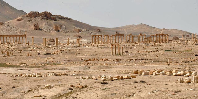 A general view inside the historic city of Palmyra, in Homs Governorate, March 27, 2016