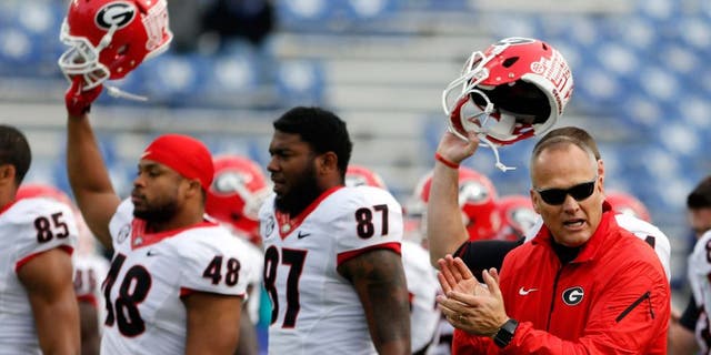 Nov 8, 2014; Lexington, KY, USA; Georgia Bulldogs head coach Mark Richt before the game against the Kentucky Wildcats at Commonwealth Stadium. Mandatory Credit: Mark Zerof-USA TODAY Sports
