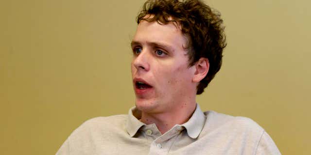 Aug. 7, 2014: Jon Daniel speaks at the American Civil Liberties Union of Illinois office in Chicago.