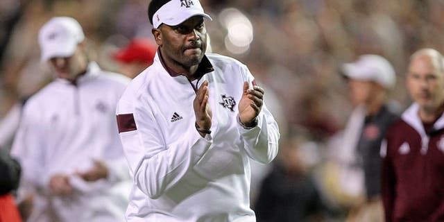 Oct 11, 2014; College Station, TX, USA; Texas A&M Aggies head coach Kevin Sumlin before a game against the Mississippi Rebels at Kyle Field. Mandatory Credit: Troy Taormina-USA TODAY Sports