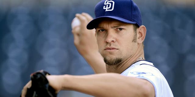 SAN DIEGO, CA - FEBRUARY 6: Josh Johnson #66 of the San Diego Padres poses for a portrait at Petco Park on February 6, 2014 in San Diego, California. (Photo by Andy Hayt/SanDiego Padres/Getty Images)