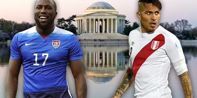 NASHVILLE, TN - JULY 03: Jozy Altidore #17 of the United States Men's National team plays against Guatemala in an international friendly match at Nissan Stadium on July 3, 2015 in Nashville, Tennessee. (Photo by Frederick Breedon/Getty Images) Peru's forward Paolo Guerrero is seen during the 2015 Copa America football championship semi-final match against Chile, in Santiago, on June 29, 2015. AFP PHOTO / PABLO PORCIUNCULA (Photo credit should read PABLO PORCIUNCULA/AFP/Getty Images) A duck swims past the Jefferson Memorial April 10, 2014 from the Tidal Basin in Washington, DC. The cherry trees should be at peak bloom over the coming weekend.The first cherry trees were ceremonially planted by First Lady Helen Taft and Japanese Viscountess Iwa Chinda on March 27, 1912. Over 3,000 trees were planted throughout the modern National Mall and Memorial Parks as a gift from Yokohama, Japan to Washington. AFP PHOTO / Karen BLEIER (Photo credit should read KAREN BLEIER/AFP/Getty Images)