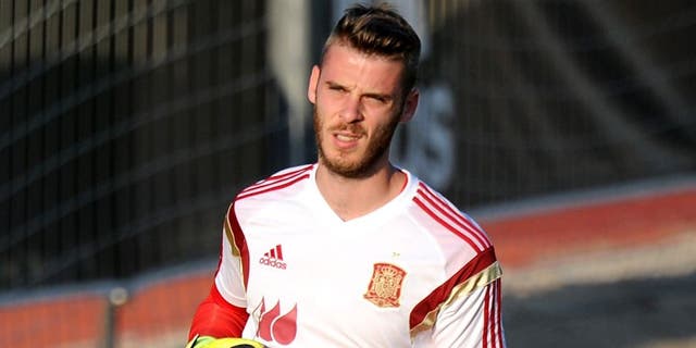 MADRID, SPAIN - SEPTEMBER 02: David de Gea looks on during the Spain training session at Ciudad de Futbol on September 2, 2015 in Las Rozas, Spain. (Photo by Denis Doyle/Getty Images)