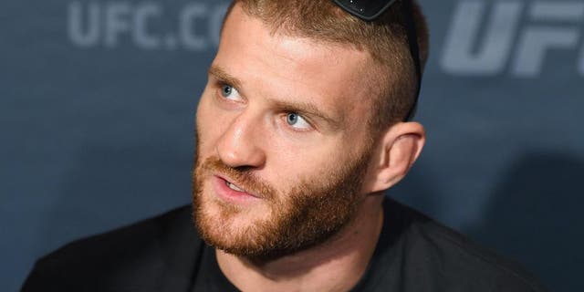 LAS VEGAS, NV - SEPTEMBER 03: Jan Blachowicz of Poland interacts with media during the UFC 191 Ultimate Media Day at MGM Grand Hotel & Casino on September 3, 2015 in Las Vegas, Nevada. (Photo by Josh Hedges/Zuffa LLC/Zuffa LLC via Getty Images)
