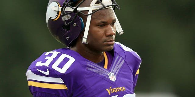 Aug 9, 2015; Canton, OH, USA; Minnesota Vikings defensive back Terence Newman (30) against the Pittsburgh Steelers at Tom Benson Hall of Fame Stadium. Mandatory Credit: Andrew Weber-USA TODAY Sports