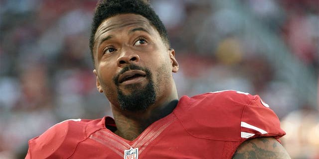 August 23, 2015; Santa Clara, CA, USA; San Francisco 49ers defensive tackle Darnell Dockett (90) during the fourth quarter against the Dallas Cowboys at Levi's Stadium. The 49ers defeated the Cowboys 23-6. Mandatory Credit: Kyle Terada-USA TODAY Sports
