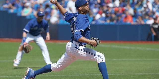 TORONTO, CANADA - SEPTEMBER 5: David Price #14 of the Toronto Blue Jays pitches in the fourth inning during MLB game action against the Baltimore Orioles on September 5, 2015 at Rogers Centre in Toronto, Ontario, Canada. (Photo by Tom Szczerbowski/Getty Images)