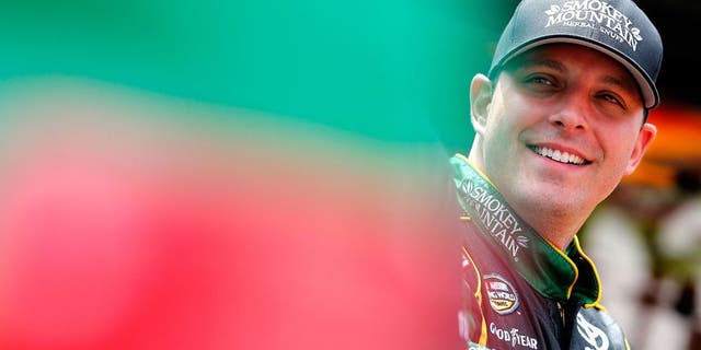 BRISTOL, TN - AUGUST 18: Johnny Sauter, driver of the #98 Smokey Mtn/Curb Records Toyota, stands in the garage during practice for the NASCAR Camping World Truck Series UNOH 200 race at Bristol Motor Speedway on August 18, 2015 in Bristol, Tennessee. (Photo by Brian Lawdermilk/NASCAR via Getty Images)