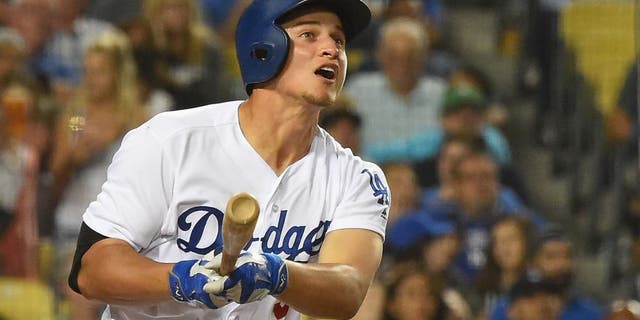 LOS ANGELES, CA - AUGUST 08: Corey Seager #5 of the Los Angeles Dodgers connects for his second home run of the game in the seventh inning against the Philadelphia Phillies at Dodger Stadium on August 8, 2016 in Los Angeles, California. (Photo by Jayne Kamin-Oncea/Getty Images)