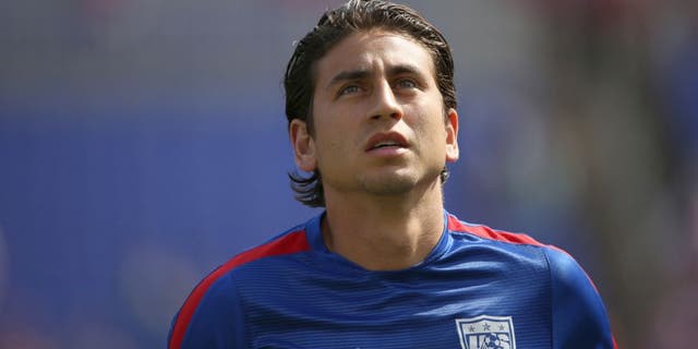 BALTIMORE, MD - JULY 18: Alejandro Bedoya of United States of America during the Gold Cup Quarter Final between USA and Cuba at M&T Bank Stadium on July 18, 2015 in Baltimore, Maryland. (Photo by Matthew Ashton - AMA/Getty Images)