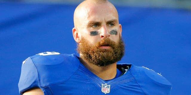 Aug 24, 2013; East Rutherford, NJ, USA; New York Giants safety Tyler Sash (39) prior to the game against the New York Jets at MetLife Stadium. Mandatory Credit: Jim O'Connor-USA TODAY Sports
