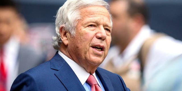 Dec 1, 2013; Houston, TX, USA; New England Patriots owner Robert Kraft walks onto the field before a game against the Houston Texans at Reliant Stadium. Mandatory Credit: Troy Taormina-USA TODAY Sports