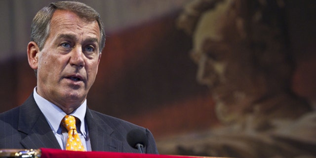 Aug. 31: House Republican leader John Boehner speaks at the American Legion convention in Milwaukee.