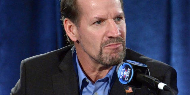 Jan 29, 2013, New Orleans, LA, USA; Pittsburgh Steelers former coach Bill Cowher at CBS sports Super Bowl XLVII press conference at the New Orleans Ernest N. Morial Convention Center. Mandatory Credit: Kirby Lee-USA TODAY Sports
