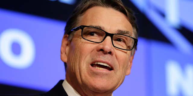 FILE - In this Feb. 24, 2016, file photo, former Texas Gov. Rick Perry speaks during a news conference in Austin, Texas.