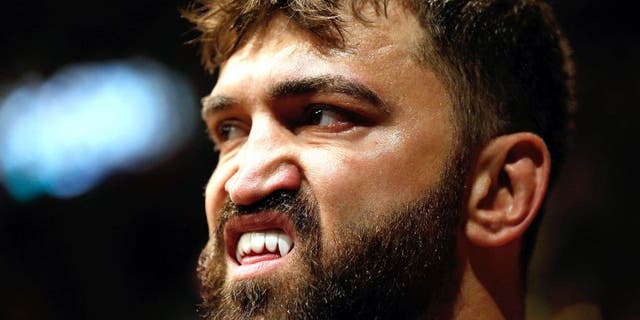 VANCOUVER, BC - JUNE 14: Andrei Arlovski prepares to enter the Octagon before his heavyweight bout against Brenand Schaub at Rogers Arena on June 14, 2014 in Vancouver, Canada. (Photo by Josh Hedges/Zuffa LLC/Zuffa LLC via Getty Images)