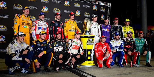 RICHMOND, VA - SEPTEMBER 10: 2016 Chase for the Sprint Cup drivers pose for a photo after the NASCAR Sprint Cup Series Federated Auto Parts 400 at Richmond International Raceway on September 10, 2016 in Richmond, Virginia. (Photo by Robert Laberge/Getty Images)