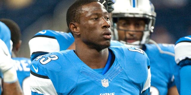 Aug 9, 2014; Detroit, MI, USA; Detroit Lions cornerback Nevin Lawson (43) before the game against the Cleveland Browns at Ford Field. Mandatory Credit: Tim Fuller-USA TODAY Sports