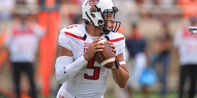 Patrick Mahomes starred as quarterback at Texas Tech before turning pro. (Photo by John Weast/Getty Images)