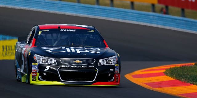 WATKINS GLEN, NY - AUGUST 05: Kasey Kahne, driver of the #5 Great Clips Chevrolet, drives during practice for the NASCAR Sprint Cup Series Cheez-It 355 at Watkins Glen International on August 5, 2016 in Watkins Glen, New York. (Photo by Jonathan Ferrey/NASCAR via Getty Images)