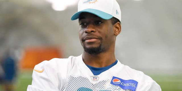 DAVIE, FL - AUGUST 04: DeVante Parker #11 of the Miami Dolphins looks on during practice at Nova Southeastern University on August 4, 2015 in Davie, Florida. (Photo by Ron Elkman/Sports Imagery/Getty Images)