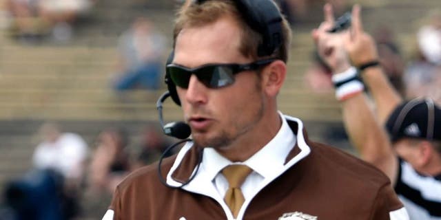 Aug 30, 2014; West Lafayette, IN, USA;Western Michigan Broncos head coach P.J. Fleck in the 2nd half at Ross Ade Stadium. Purdue won the game 43-34.Mandatory Credit: Sandra Dukes-USA TODAY Sports