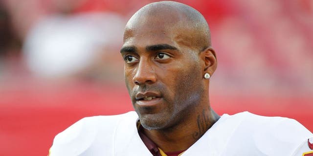 Aug 28, 2014; Tampa, FL, USA; Washington Redskins cornerback DeAngelo Hall (23) looks on prior to the game against the Tampa Bay Buccaneers at Raymond James Stadium. Mandatory Credit: Kim Klement-USA TODAY Sports