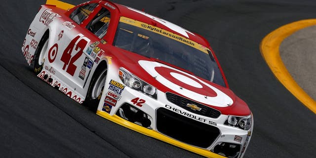 LOUDON, NH - SEPTEMBER 23: Kyle Larson, driver of the #42 Target Chevrolet, dirves during practice for the NASCAR Sprint Cup Series Bad Boy Off Road 300 at New Hampshire Motor Speedway on September 23, 2016 in Loudon, New Hampshire. (Photo by Jeff Zelevansky/Getty Images)