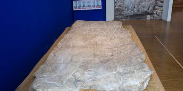 Sept. 24, 2015: A 2-meter-high, several thousand-year-old sculpture is pictured at the Mexican Cultural institute of Paris, France.