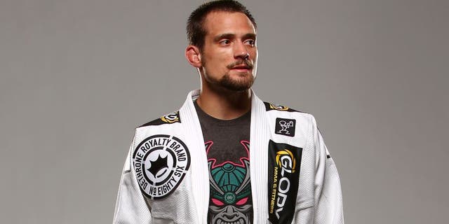 LAS VEGAS, NV - MAY 24: James Krause poses for a post-fight portrait during the UFC 173 event at the MGM Grand Garden Arena on May 24, 2014 in Las Vegas, Nevada. (Photo by Mike Roach/Zuffa LLC/Zuffa LLC via Getty Images)