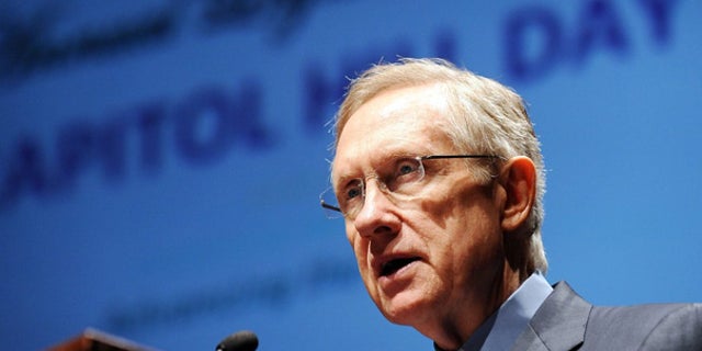 FILE: Senate Majority Leader Harry Reid of Nevada speaks on Capitol Hill on Sept. 15.