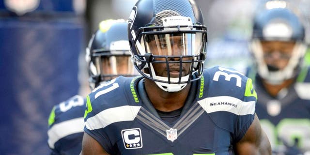 Sep 4, 2014; Seattle, WA, USA; Seattle Seahawks strong safety Kam Chancellor (31) during pre game warm ups prior to the game against the Green Bay Packers at CenturyLink Field. Mandatory Credit: Steven Bisig-USA TODAY Sports