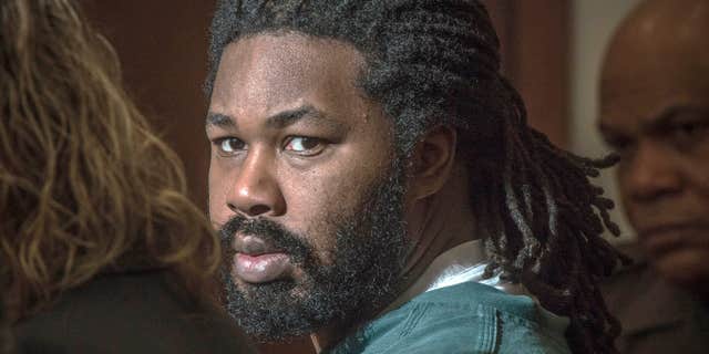 Nov. 14, 2014 photo shows Jesse Matthew Jr., right, looking toward the gallery in Fairfax, Va., courtroom.