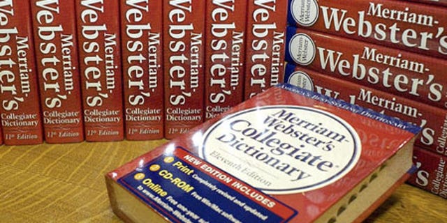 FILE: An image of a Merriam Webster Collegiate Dictionary.