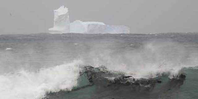 Nov. 24: In this photo released by the Australian Antarctic Division, an iceberg is seen at Sandy Bay on Macquarie Island's east coast.