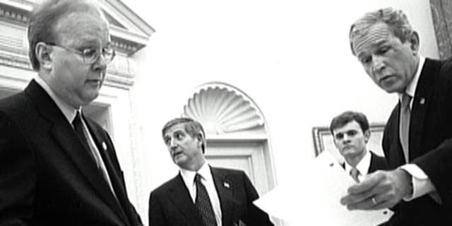 Karl Rove with former President George W. Bush