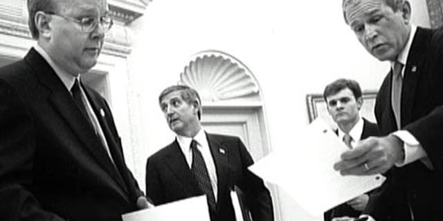Karl Rove with former President George W. Bush