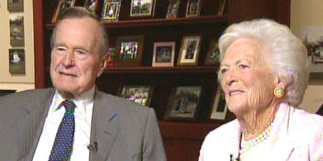 Former President George H.W. Bush and former first lady Barbara Bush, who died in April.