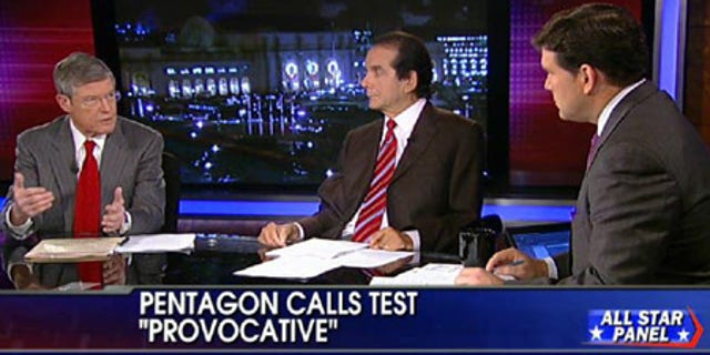 Mort Kondracke with Charles Krauthammer and host Bret Baier
