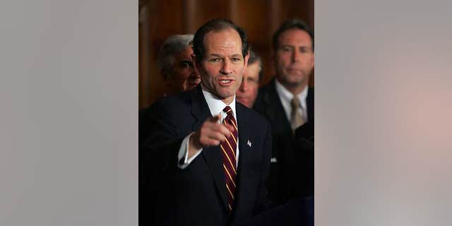 Feb. 27: Gov. Eliot Spitzer speaks at a news conference in Albany, N.Y.