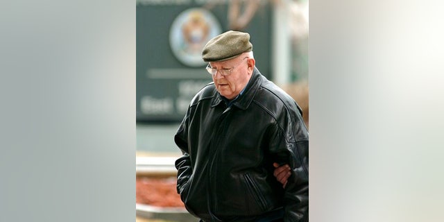 Feb. 28, 2005: Accused Nazi death camp guard John Demjanjuk arrives at the federal building in Cleveland.