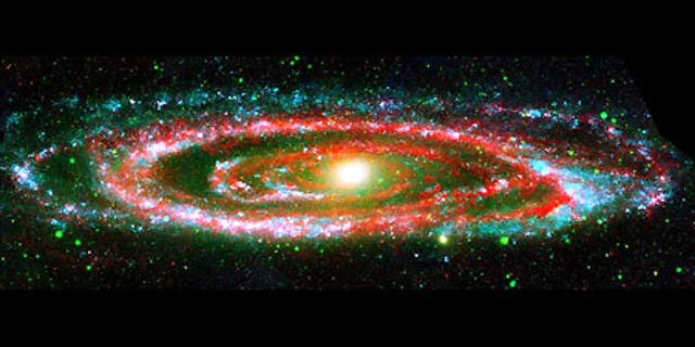 The Andromeda galaxy in a NASA composite image.