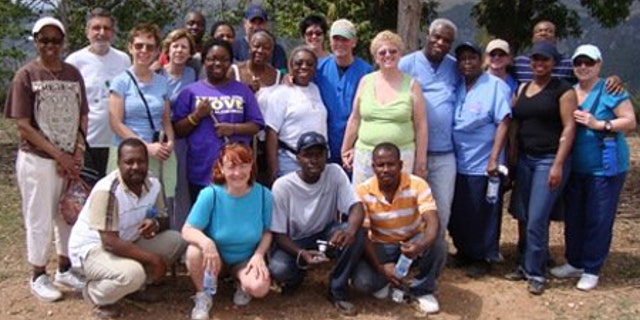 Yamilee Bazile, second row, third from left, is seen here in March 2009 on a Dental Medical Mission in Haiti organized by several New Jersey parishes.