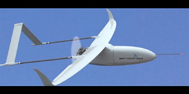 Kansas State's Aerosonde unmanned aerial vehicle.